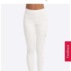 Spanx distressed skinny jeans